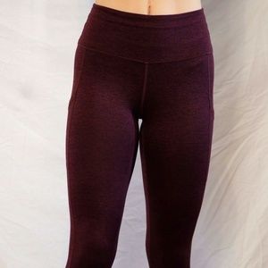 Aerie Warmup High Waisted Legging- Deep Plum